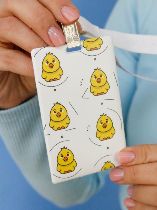 Держатель для карт «Crazy duck», white (6,5 х 10,4 см) 