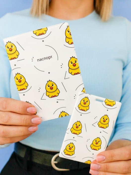 Держатель для карт «Crazy duck», white (6,5 х 10,4 см) 