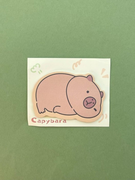 Блок стикер для записей &quot;Capybara dreaming&quot;, yellow 
