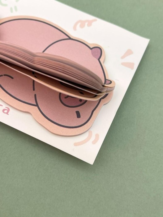 Блок стикер для записей &quot;Capybara dreaming&quot;, yellow 