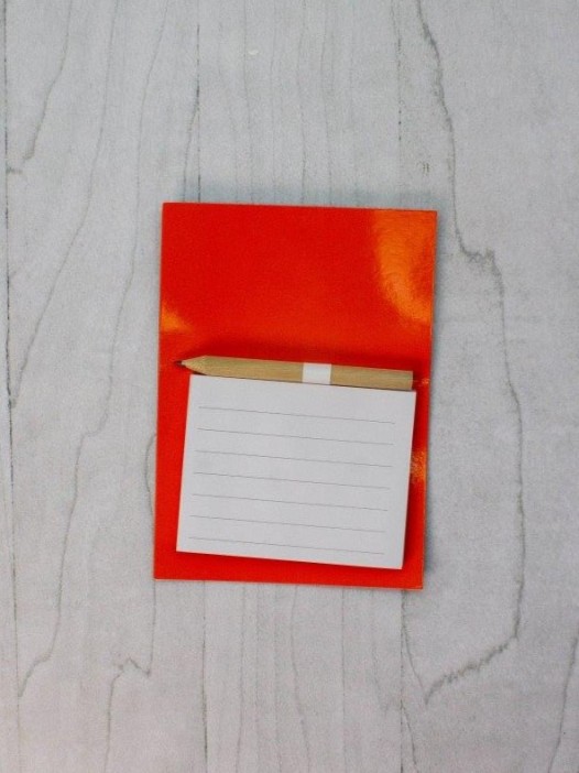 Магнитный блок для записей с карандашом «Simple», orange, 10х14 см 