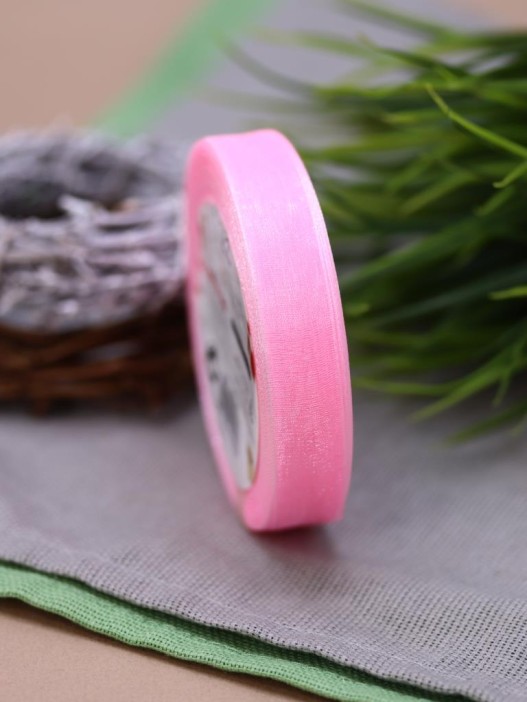 Лента для декора и подарков &quot;Ribbon of magic&quot;, neon light pink (1,5 см*1 м) 