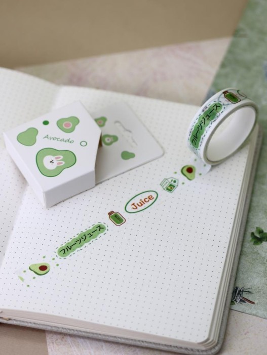 Декоративный скотч «Funny avocado», bunny 