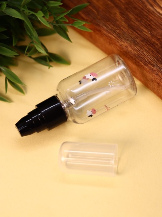 Дорожная бутылочка &quot;Animal bonjour cow&quot;, black (50 ml) 