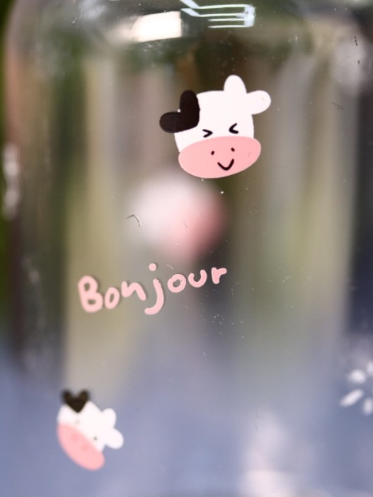 Дорожная бутылочка &quot;Animal bonjour cow&quot;, black (50 ml) 