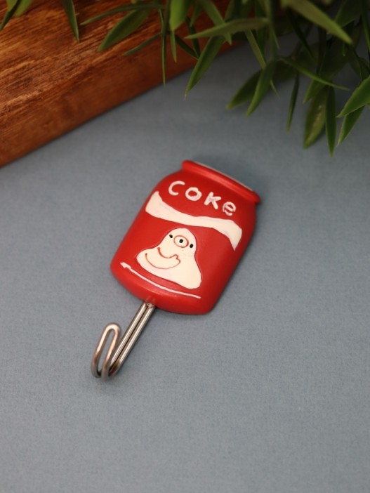 Крючок на липучке «Coke», red 
