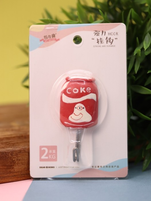 Крючок на липучке «Coke», red 