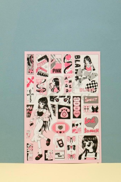 Наклейки &quot;Pink girl&quot; 