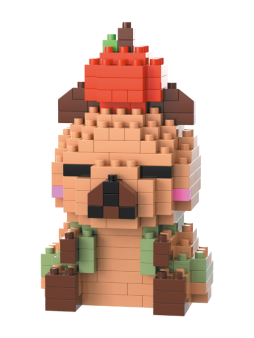 Конструктор "CAPYBARA APPLE" (215 деталей), 7*4*4 см.