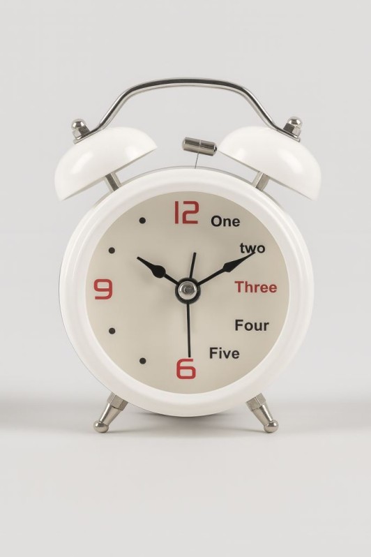 Часы-будильник «Red &amp; White time», (14*10*5.4 см) 