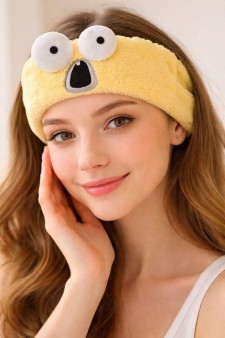 Повязка на голову GIRLY "Шокированный монстр", желтая