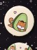 Набор значков 3 шт. iLikeGift Аниме «Shiba inu avocado» 