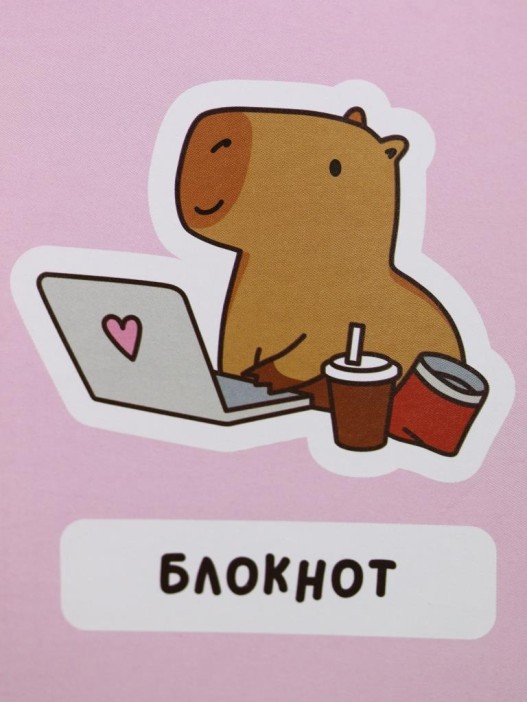 Блокнот А6 «Capybara works», 