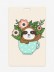 Держатель для карт &quot;Sloth with flowers&quot; (6,5 х 10,4 см) 