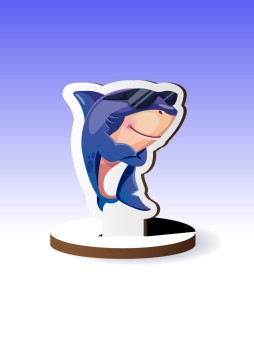 Деревянная фигурка на подставке iLikeGift "Акула"