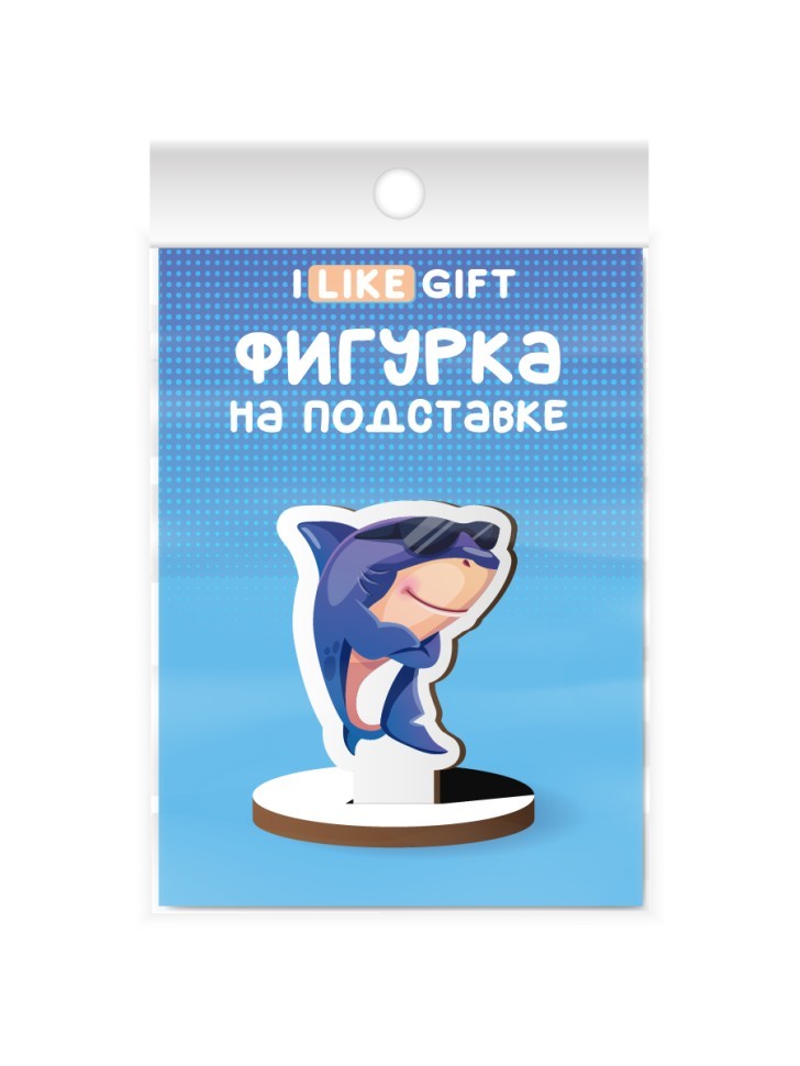 Деревянная фигурка на подставке iLikeGift "Акула"