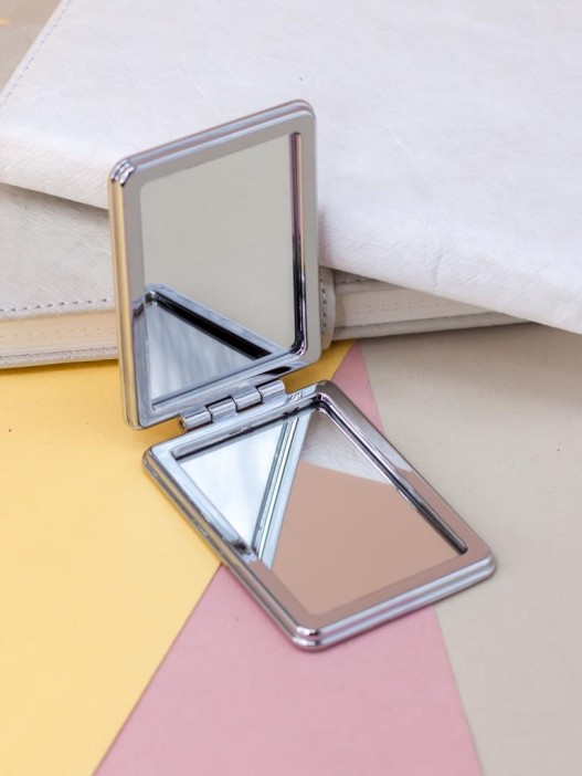 Зеркало-шейкер раскладное &quot;Animal bear&quot;, pink (8*6 см) 