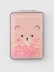 Зеркало-шейкер раскладное &quot;Animal bear&quot;, pink (8*6 см) 
