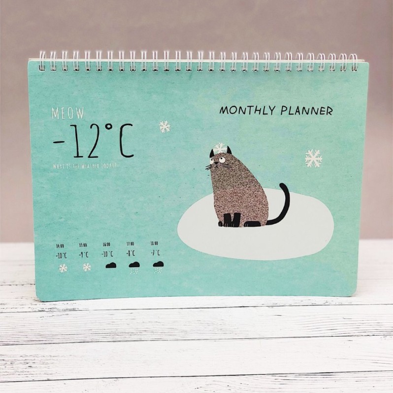 Планнер &quot;Meow&quot; green 