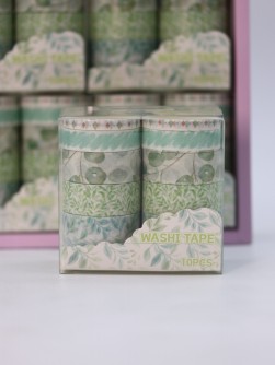 Набор декоративного скотча 10 шт. «Цветочная сила», зеленый