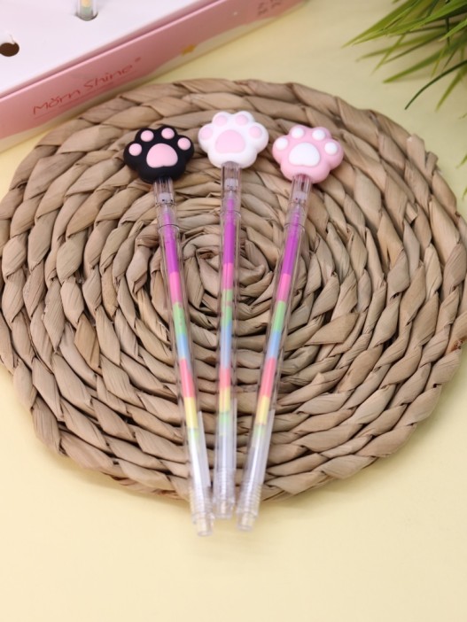 Цветная гелевая ручка &quot;Розовая кошачья лапка&quot;, mix 