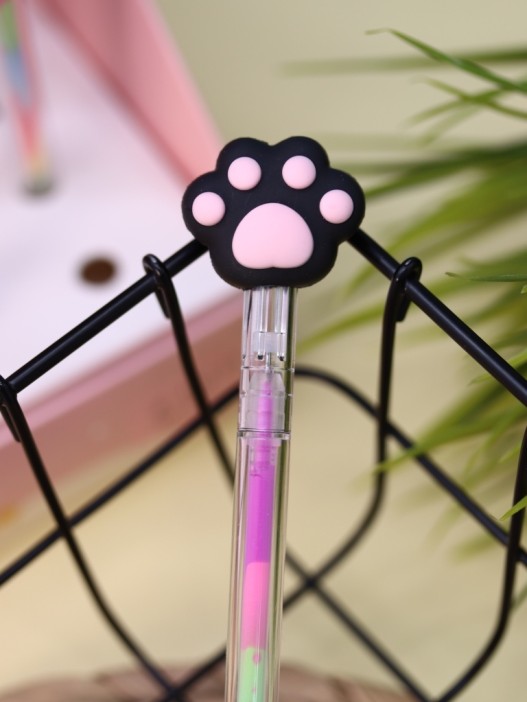 Цветная гелевая ручка &quot;Розовая кошачья лапка&quot;, mix 