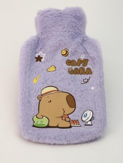 Грелка мини плюшевая "Capybara", purple, 300 мл (20*12 см)