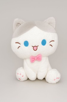 Мягкая игрушка "Cat smiling", grey, 20 см