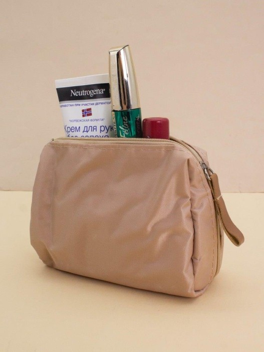 Косметичка - органайзер &quot;With bows&quot; beige, 11*15*7 см 