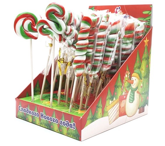 Леденцы "Новогодний набор №7" (шоубокс - 30 шт.) 