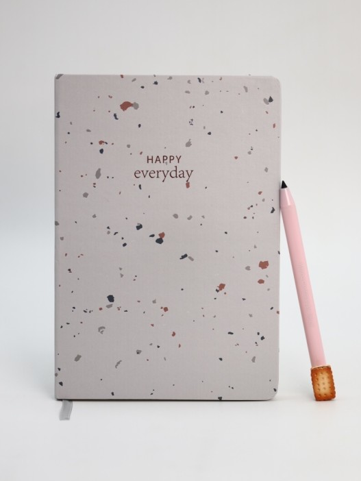 Блокнот (А5) &quot;Paint splatter&quot;, grey (14.5*21) 