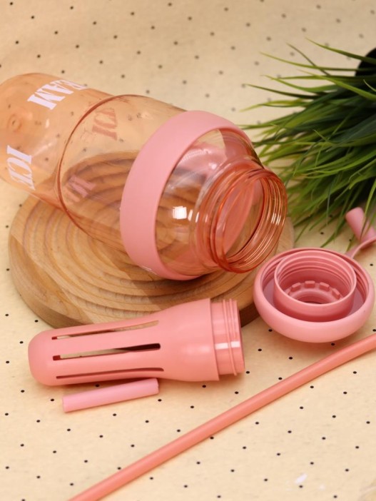 Бутылка с трубочкой "Мороженое" оранжевая, 1400 мл 