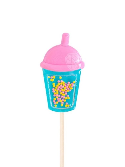 Карамель леденцовая изомальт &quot;Погремушка Баббл Ти&quot; ш/б 21шт х 30гр (малина) 