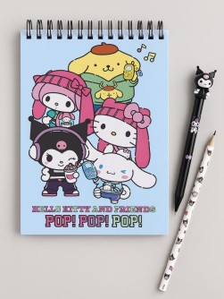 Блокнот А5 "Kuromi POP!", 60 л, клетка, обложка картон 200 гр/м2, 141*201 мм