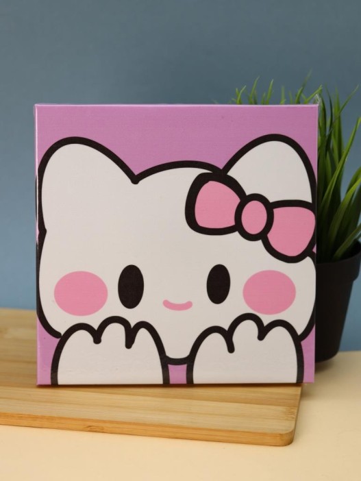 Картина из помпонов на подрамнике Draw Me! «Cute cat», (20 х 20 см) 