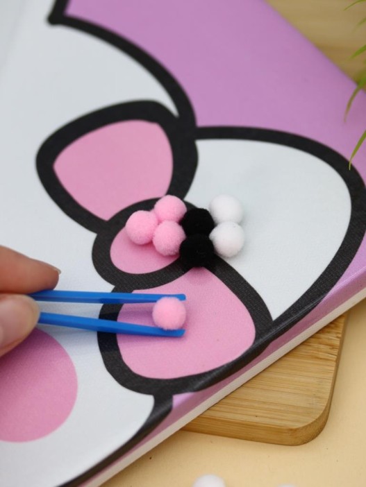 Картина из помпонов на подрамнике Draw Me! «Cute cat», (20 х 20 см) 