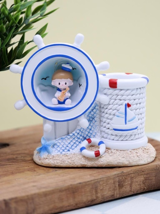 Ночник - подставка для канцелярских принадлежностей «Marine musician», white 