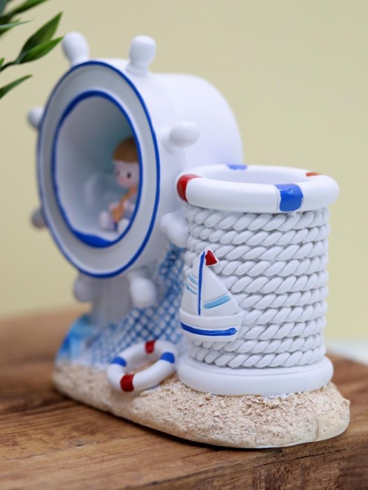 Ночник - подставка для канцелярских принадлежностей «Marine musician», white 