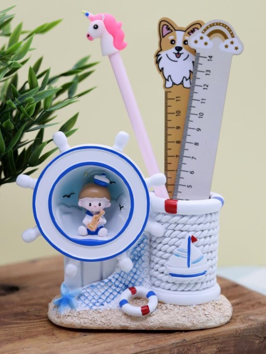 Ночник - подставка для канцелярских принадлежностей «Marine musician», white 