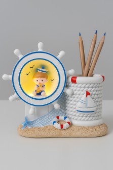 Ночник - подставка для канцелярских принадлежностей «Marine musician», white