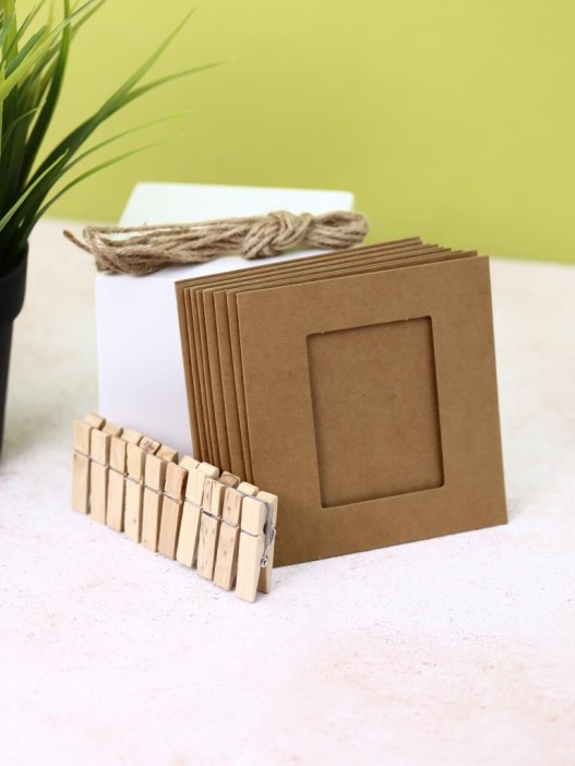 Крафтовые фоторамки «Classic», kraft, 9*9.5 см 