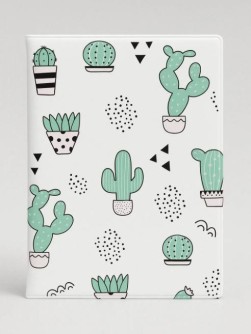 ОБЛОЖКА ДЛЯ ПАСПОРТА Succulents, плотность 600 мкм