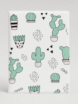 ОБЛОЖКА ДЛЯ ПАСПОРТА Succulents, плотность 600 мкм
