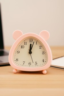 Часы-будильник «Cute ears», pink