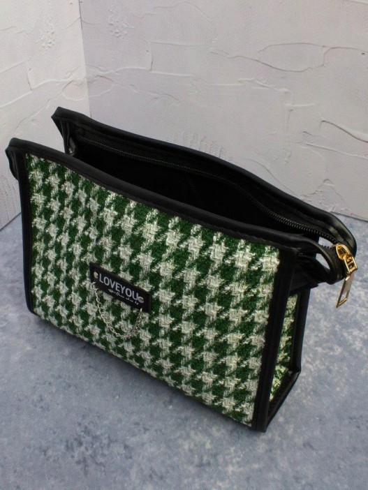 Косметичка &quot;Love you&quot;, green (16х21х7 см) 