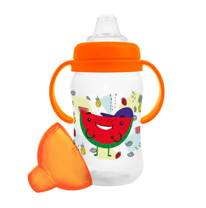 Бутылочка поильник &quot;Watermelon&quot; с силиконовым носиком и ручками (270 ml) 
