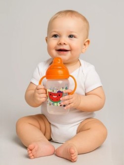 Бутылочка поильник "Watermelon" с силиконовым носиком и ручками (270 ml)