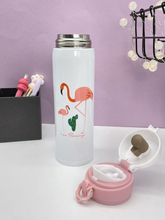 Термос «Flamingo sunset», white (500 ml) 