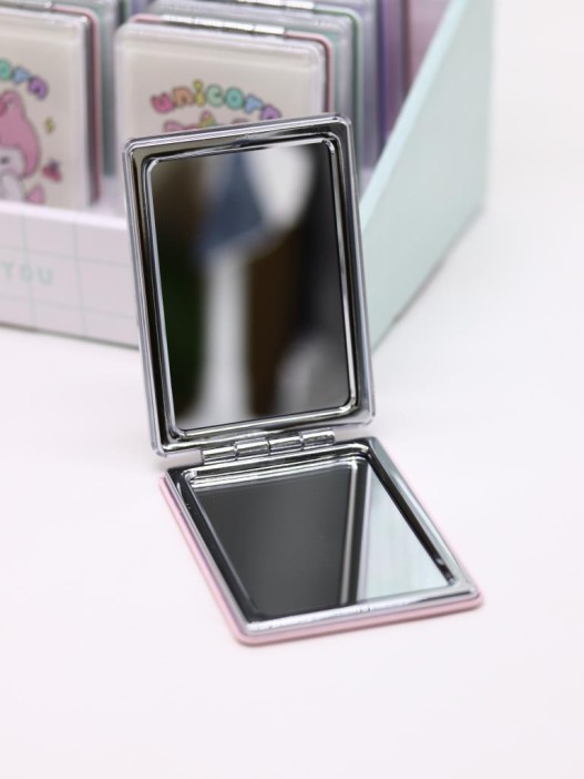 Зеркало шейкер раскладное &quot;Unicorn&quot;, желтое, 8*6 см 