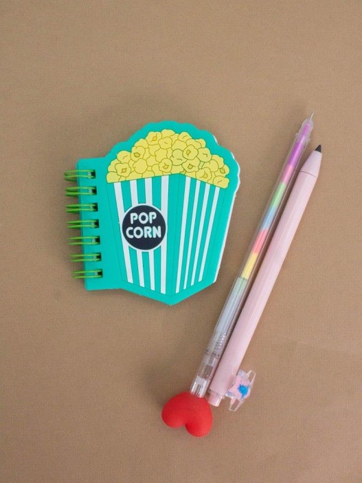 Блокнот фигурный ПВХ на гребне А6 &quot;Popcorn&quot; 9*10 см 70 гр 